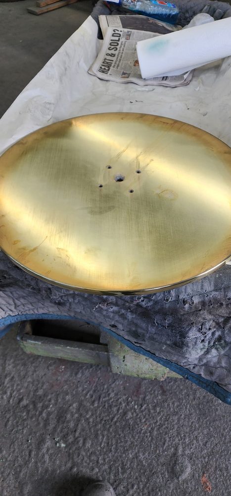 Brass Disc Detail — All Bright Metal Finishing project photo