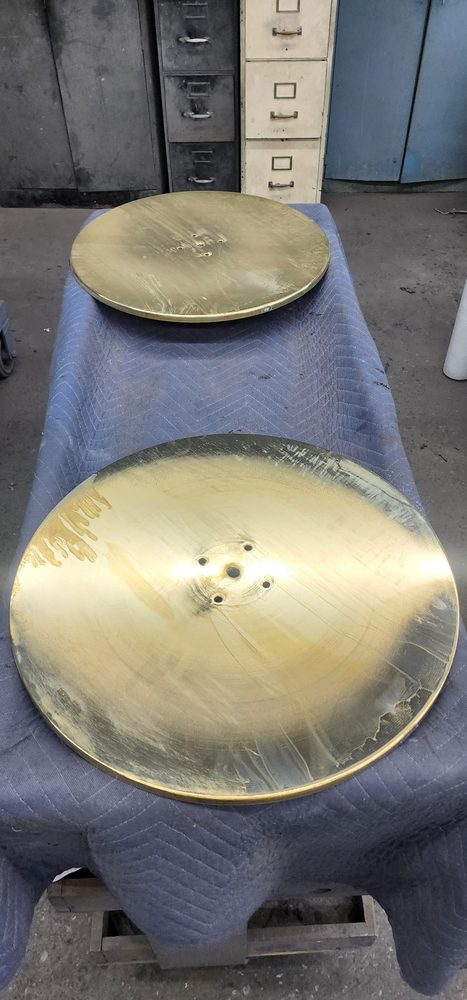 Brass Discs — Raw Stage — All Bright Metal Finishing project photo