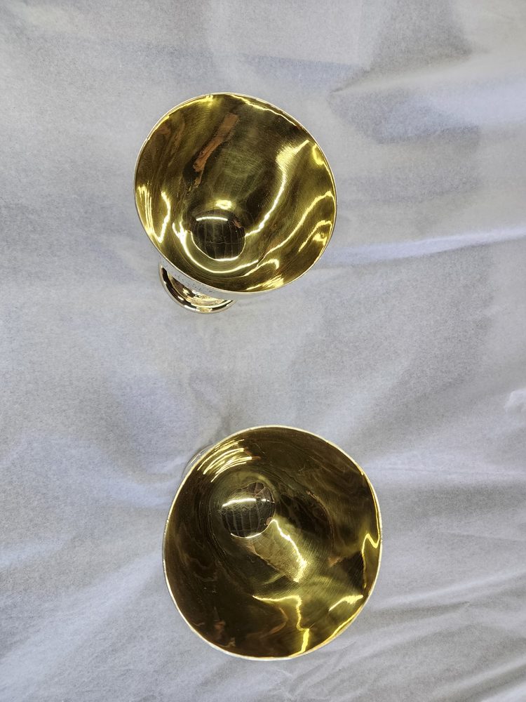 Polished Gold Vessels — All Bright Metal Finishing project photo